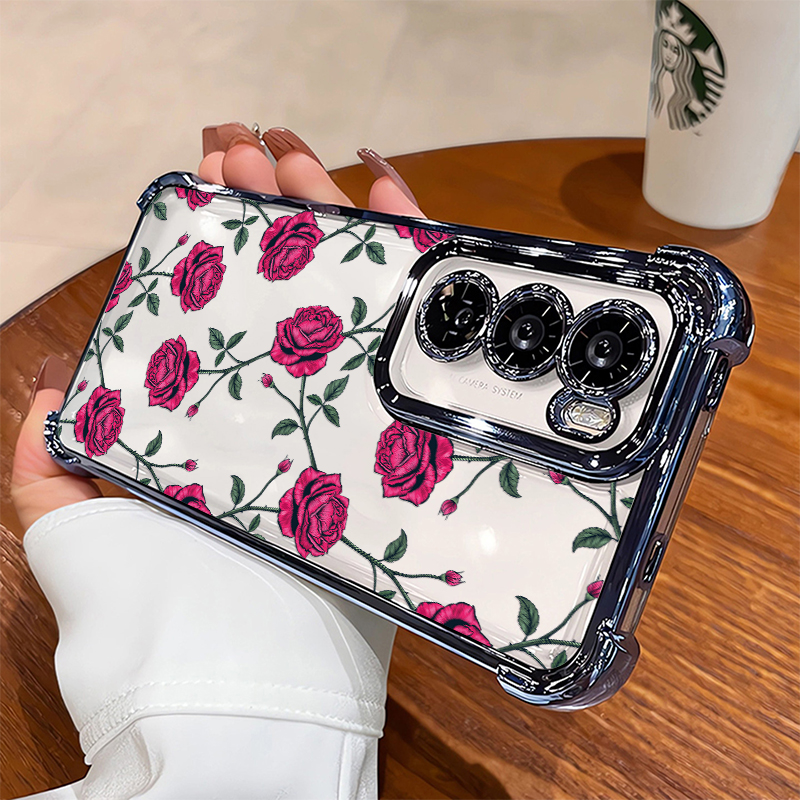 Phone Cases Vivo - Painting Rose Flower Phone Case For