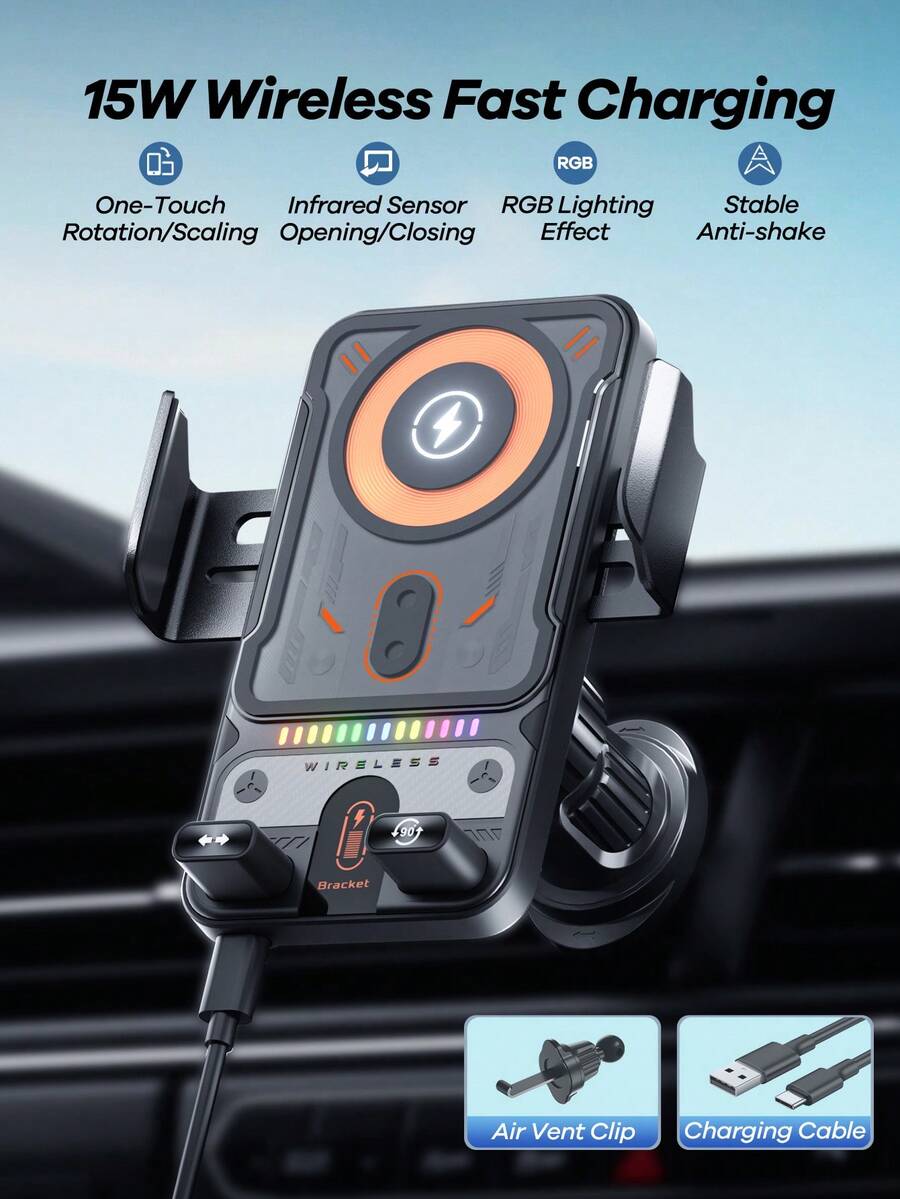 Phone Cases Casely - 15W Wireless Car Phone Mount Featuring