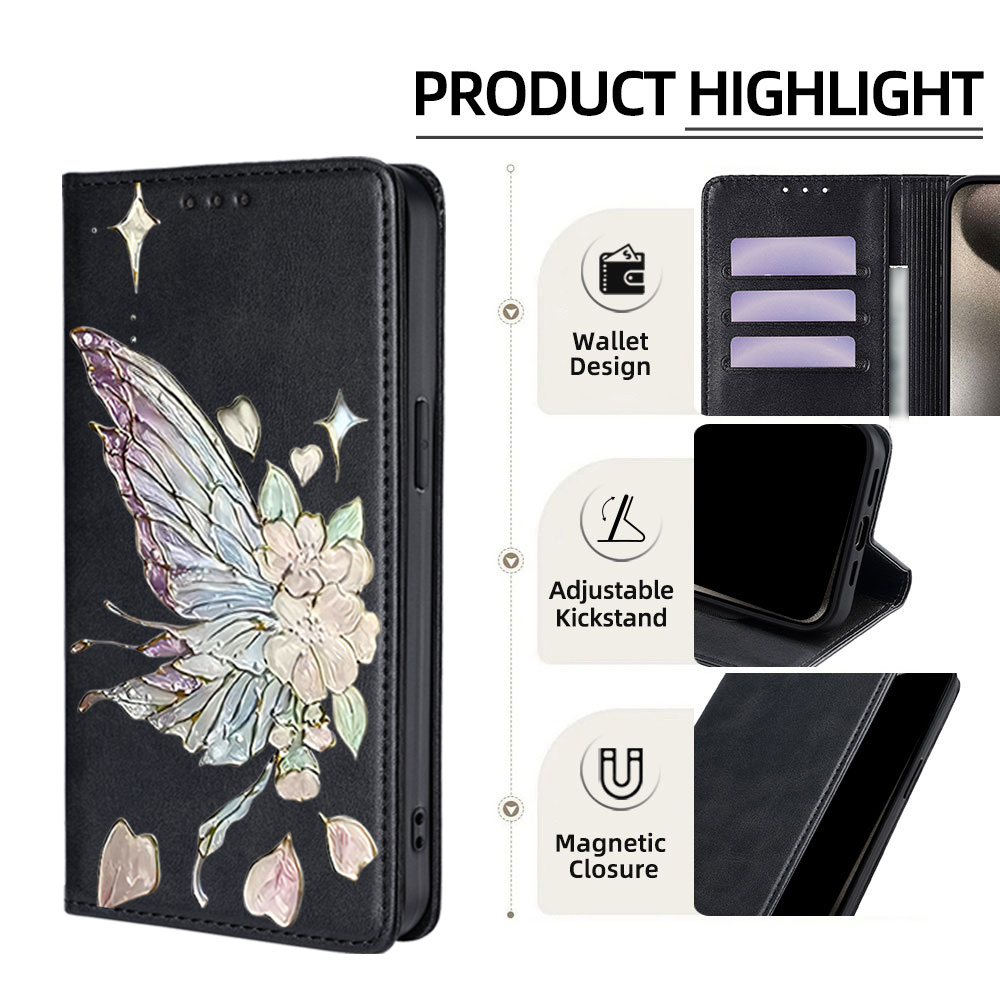 Classic Phone Bag Flip Butterf - Phone Cases Vivo incelemesi ve fiyatı