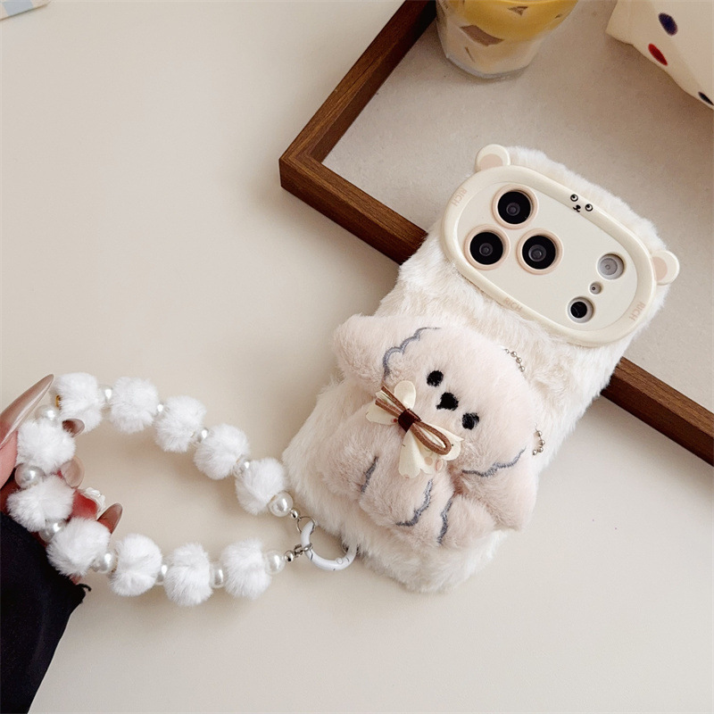 3D Cartoon Bowknot Puppy Warm  - Phone Cases Casely incelemesi ve fiyatı
