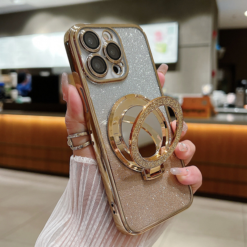 Glitter Mirror Bracket Phone C - Phone Cases Vogue incelemesi ve fiyatı