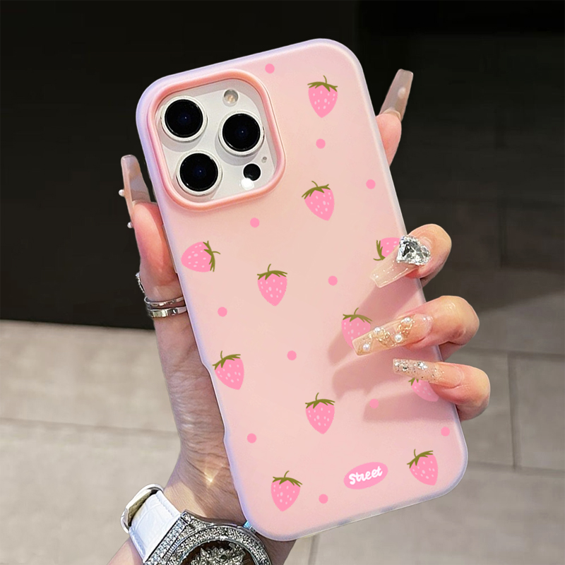 Sweet Pink Strawberry Pattern  - Phone Cases Iphone 11 incelemesi ve fiyatı