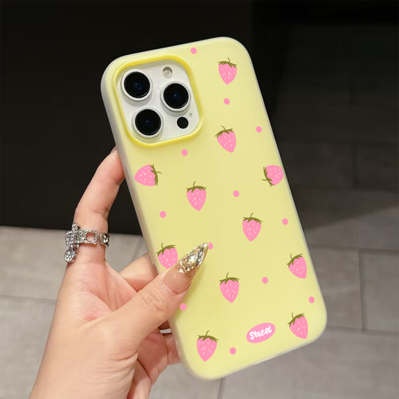 Sweet Pink Strawberry Pattern  - Phone Cases Iphone 11 incelemesi ve fiyatı
