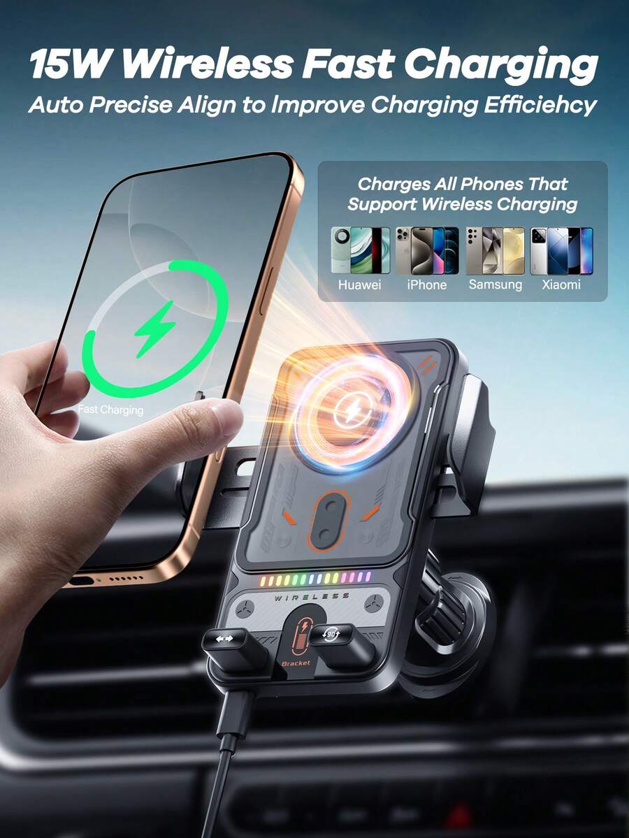 15W Wireless Car Phone Mount F - Phone Cases Casely incelemesi ve fiyatı