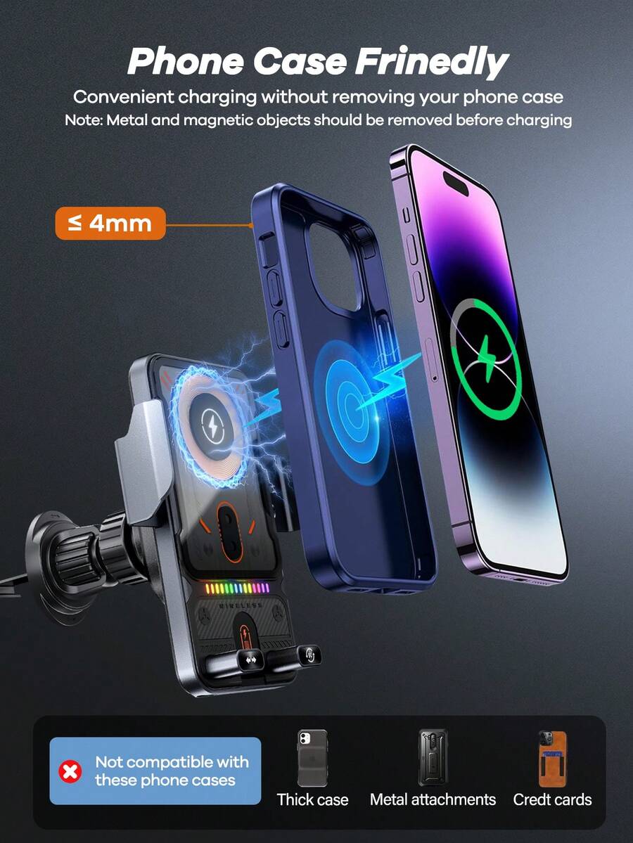 15W Wireless Car Phone Mount F - Phone Cases Casely incelemesi ve fiyatı