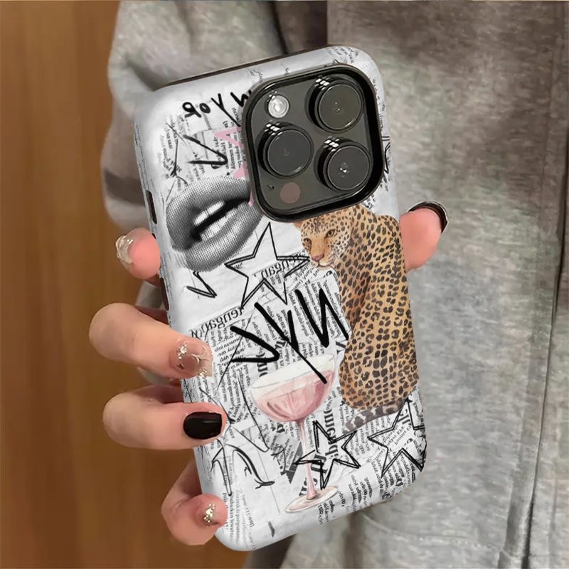 NYC Leopard & Cocktail Retro N - Phone Cases Nyc incelemesi ve fiyatı