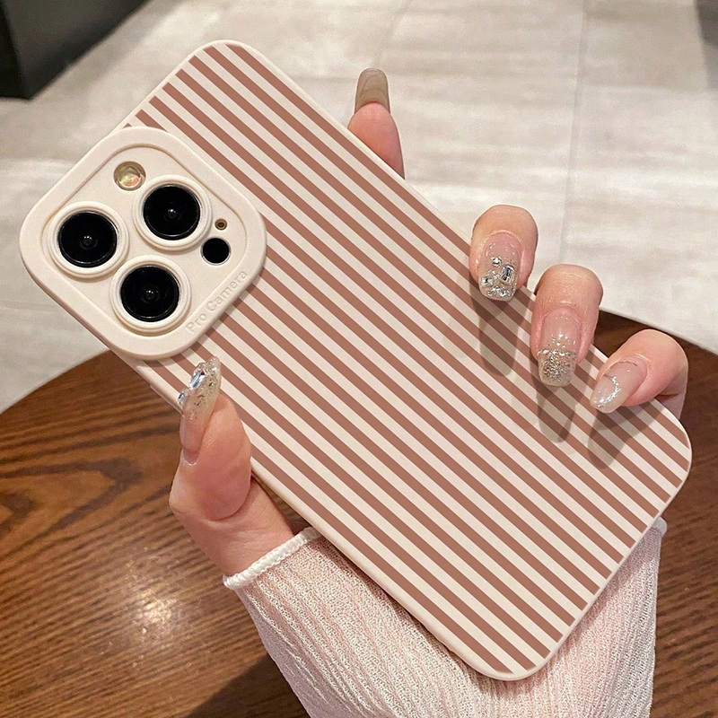 Pink Striped Painted Anti-Drop - Phone Cases Iphone 11 incelemesi ve fiyatı